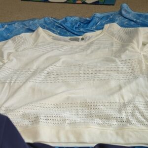 Athleta White Knit Top